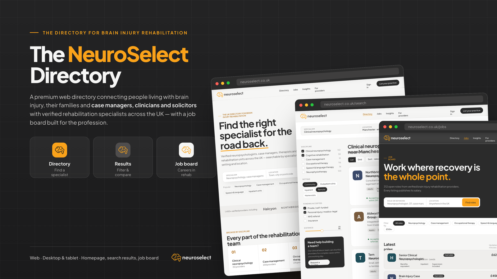 NeuroSelect — directory platform